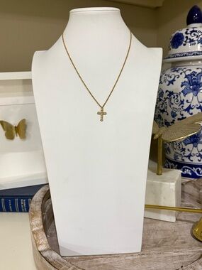 1928 Small Gold Cross Necklace
